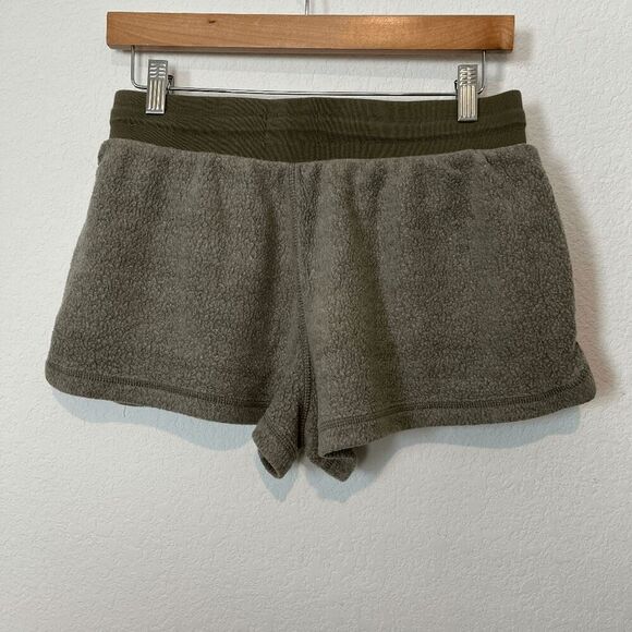 Feat Olive Green BlanketBlend Pull-On Lounge Shorts Women's Size Small - Picture 3 of 5
